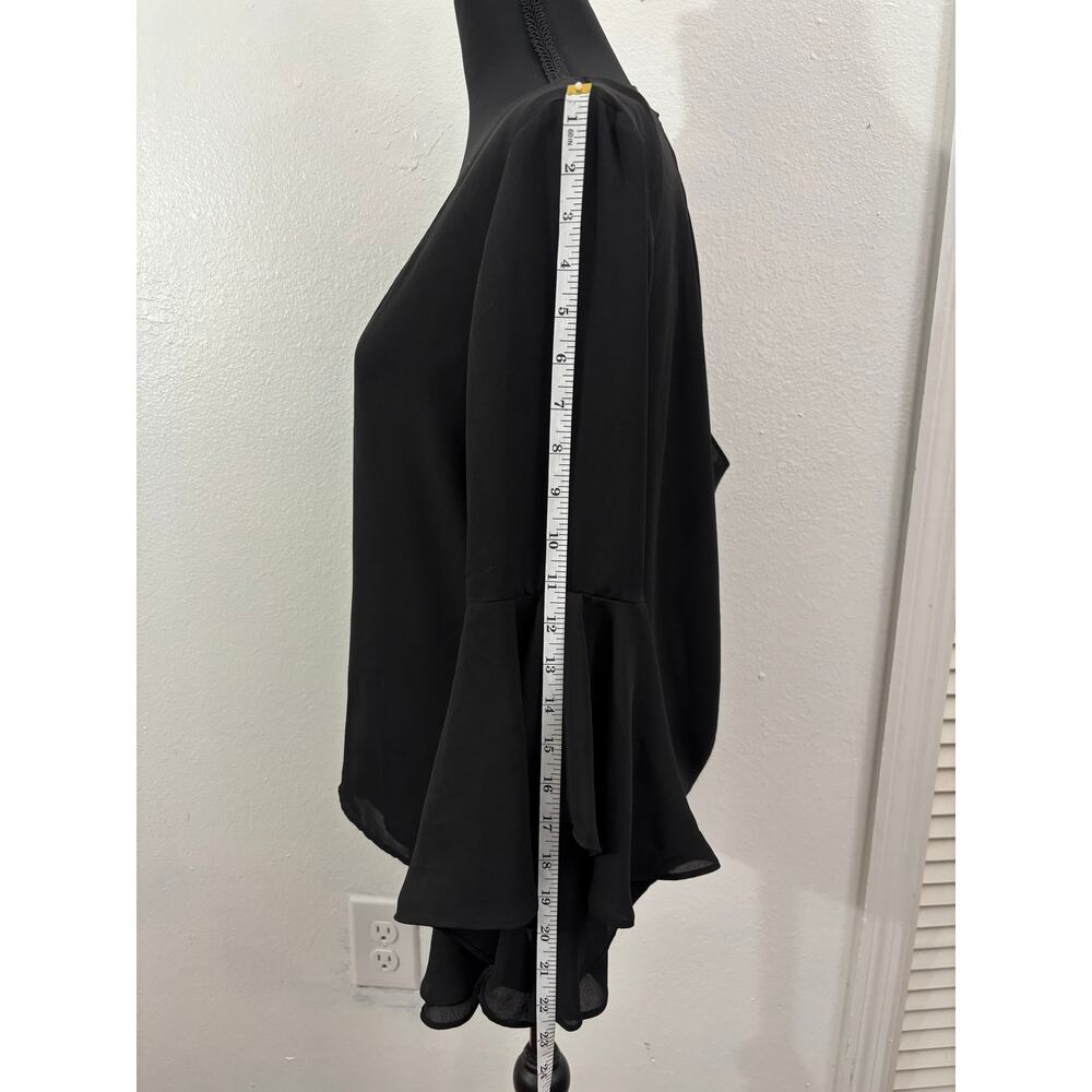 ZARA Trafaluc Collection Black Bell Sleeve Top Size S - Picture 6 of 10